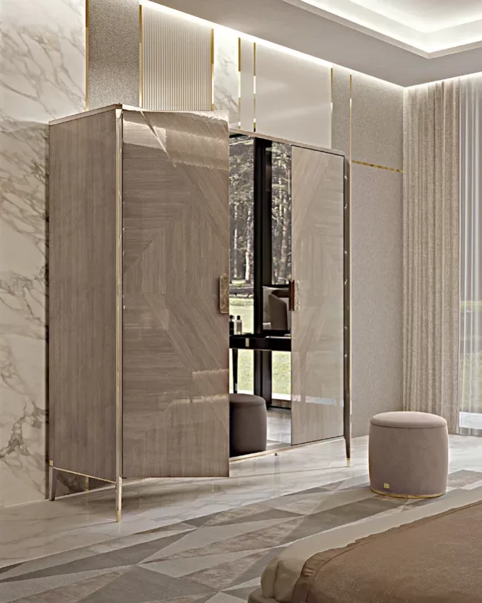 Icon Wardrobe, 3 Hinged Doors by Francesco Pasi, modern Italian wardrobe