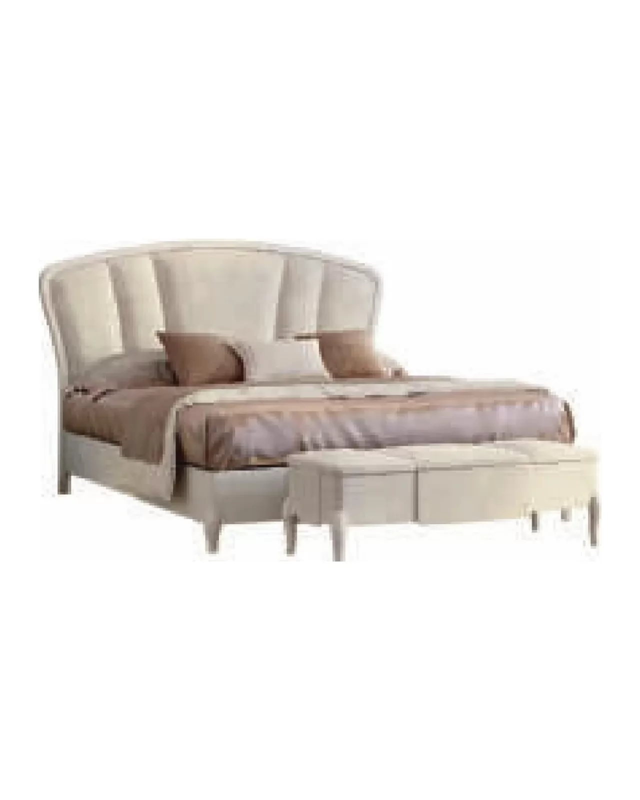 Letto ad arco Ocean, telaio in legno, gambe lisce, letto Ocean di Francesco Pasi