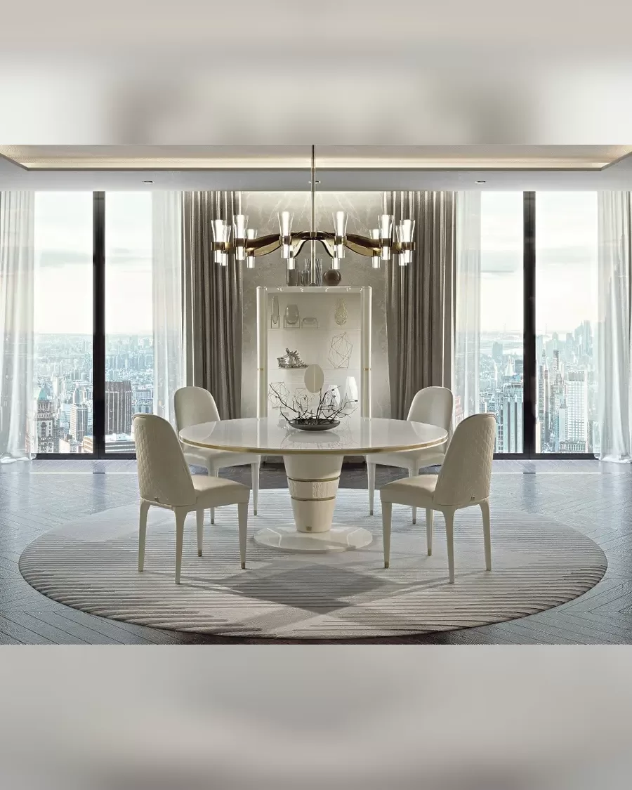 Ellipse Upholstered Dining Chair by Francesco Pasi, chair to match the buffet cabinet