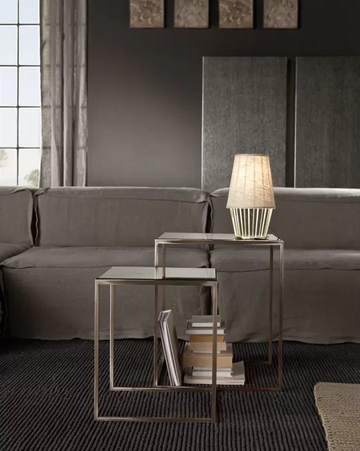 Narciso Square Coffee Tables by Cantori, nesting coffee table set of three