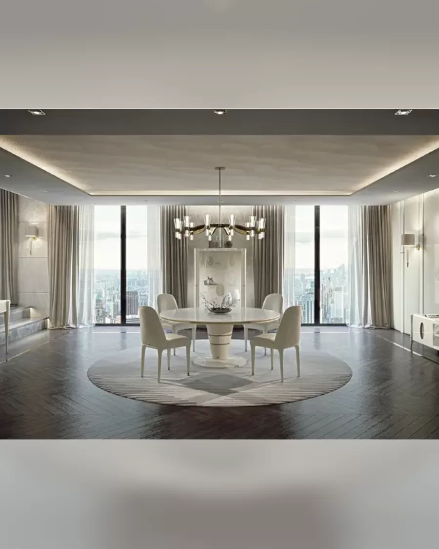 Sedia da pranzo imbottita Ellipse di Francesco Pasi, sedia imbottita per sala da pranzo alta 90 cm