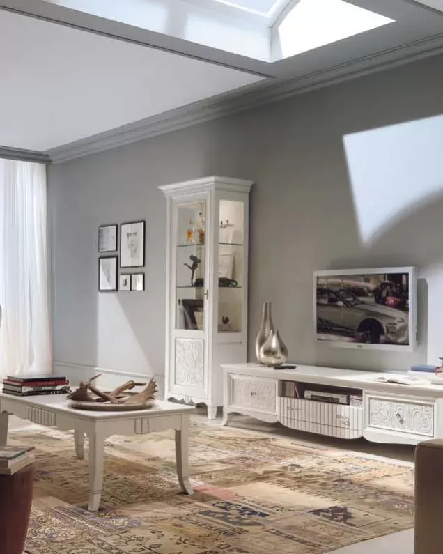Base TV New Deco con cestelli e cassetto di Francesco Pasi, porta TV classico