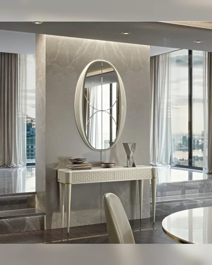 Ellipse Oval Mirror by Francesco Pasi, luxury Italian mirror