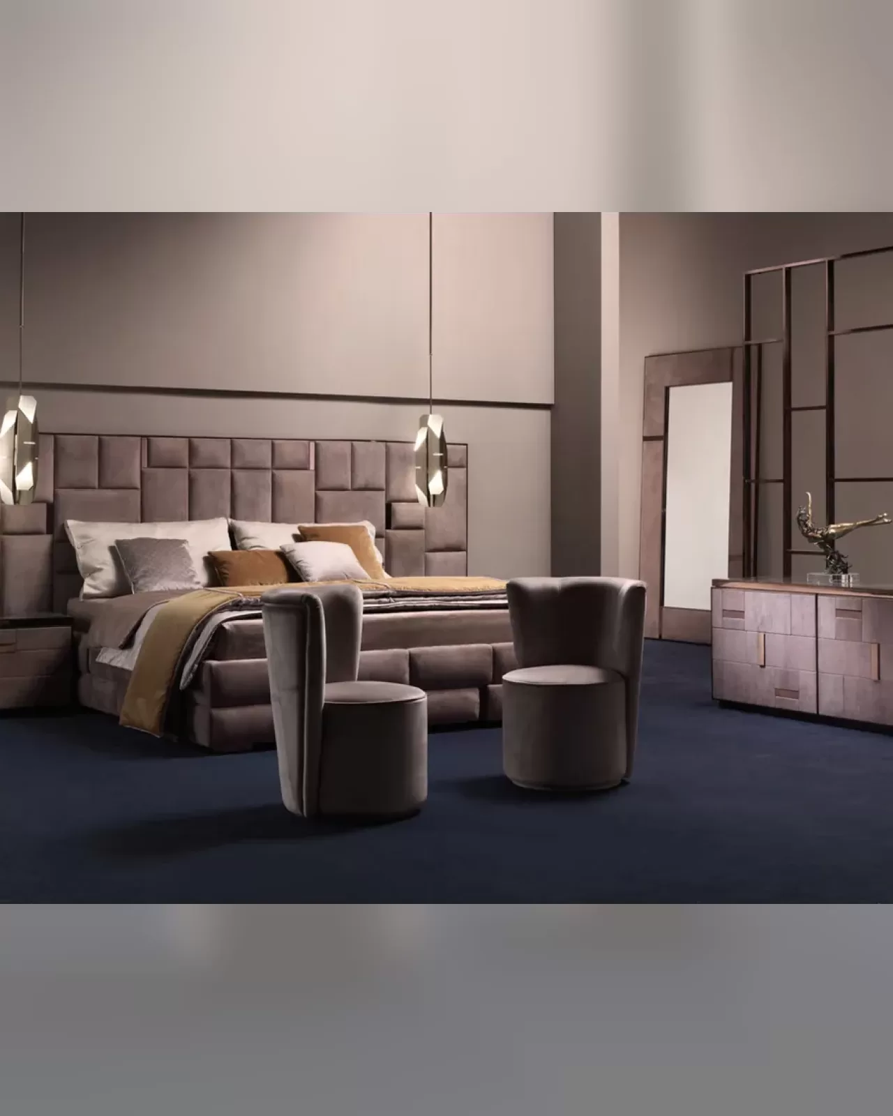 Letto Cromo, mobili italiani Epoque