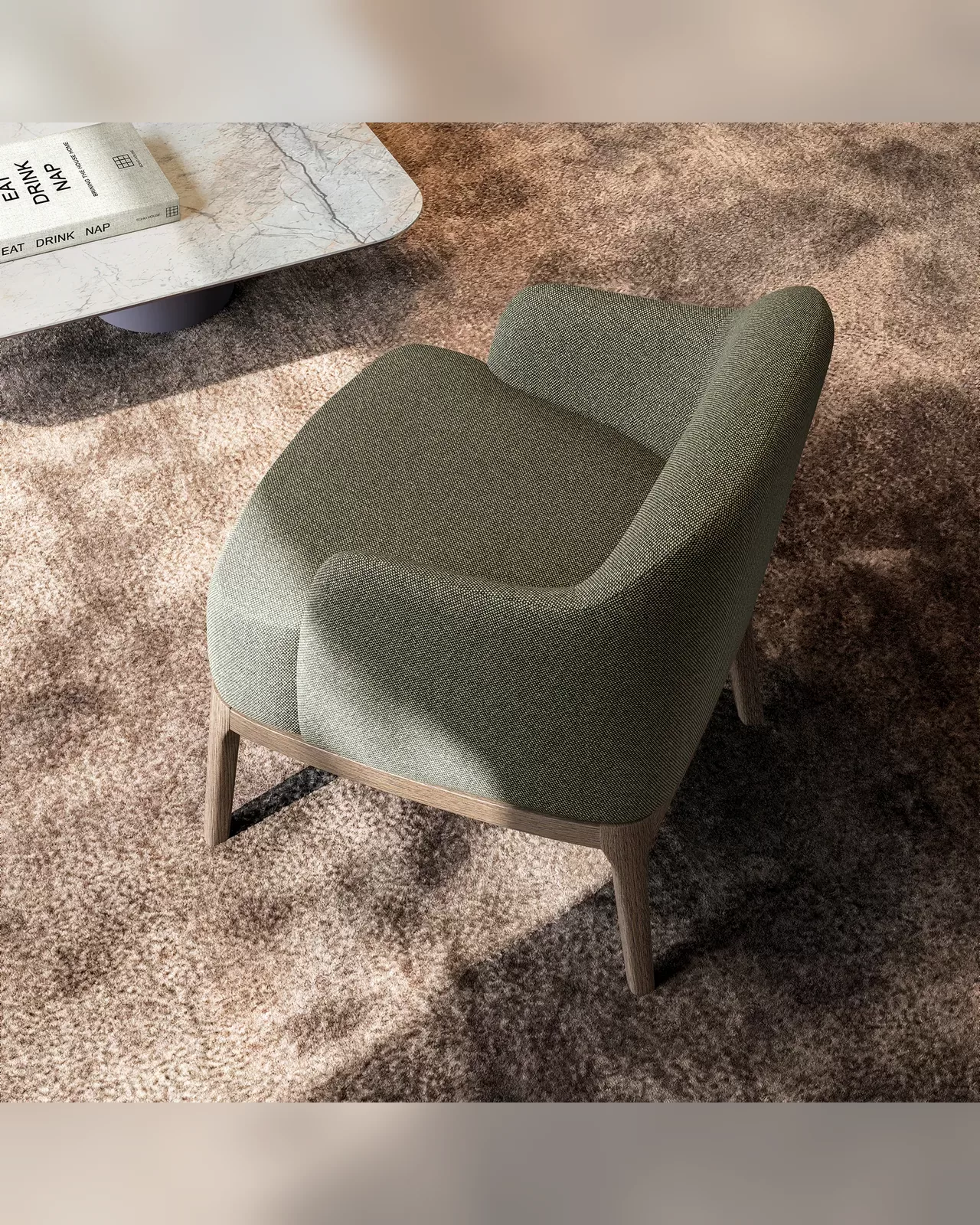 Poltrona lounge Gulp di Dall'Agnese, arredamento contemporaneo di lusso