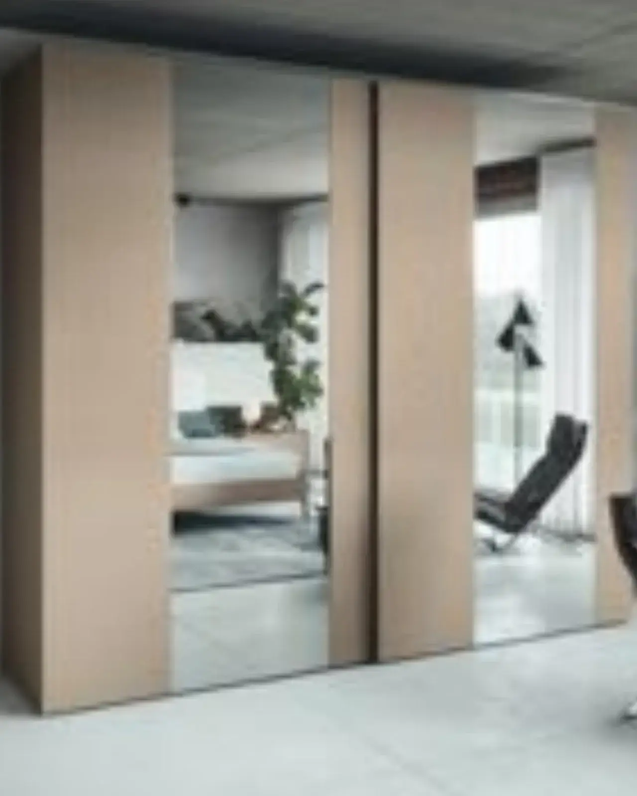 Musa Wardrobe, Vertical Mirror, Luxury Bedroom Furniture