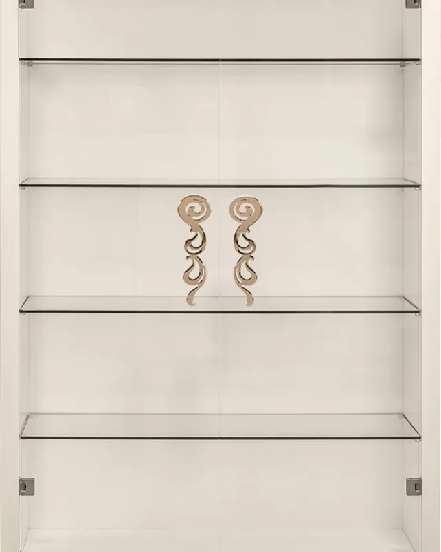 George Glass Cupboard by Cantori, glass cabinet 125 cm wide and 200 cm high