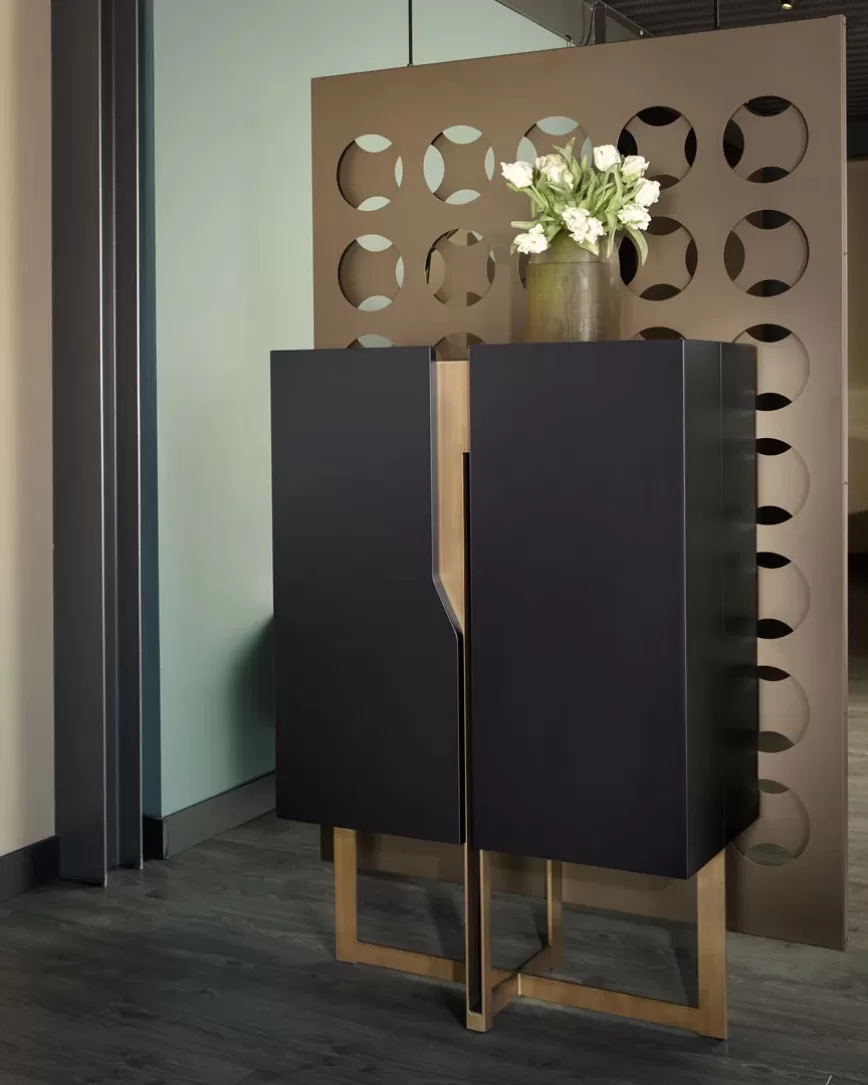 Mirage Cabinet by Cantori, a closed cabinet in the line of a china cabinet made in Italy
