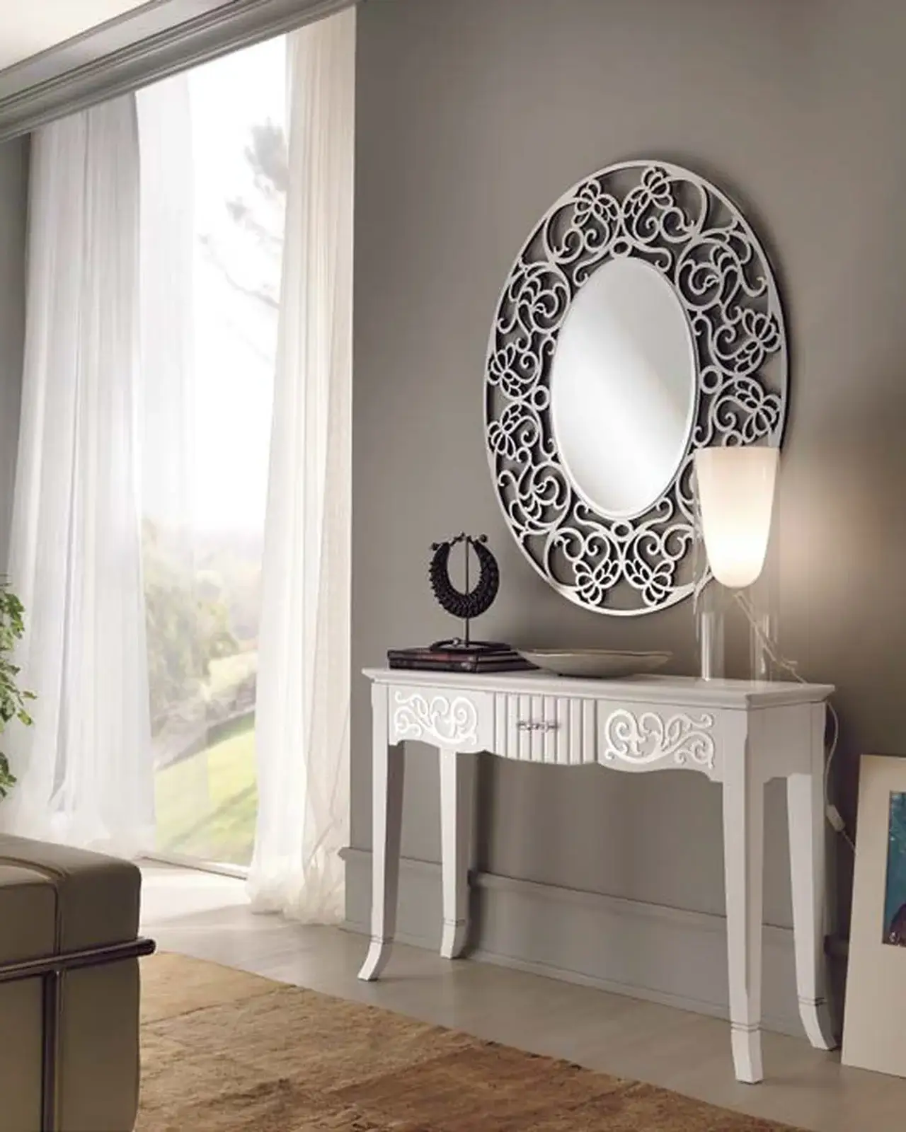 New Deco Console with Natural Panels by Francesco Pasi, console in the cherry of a curio cabinet