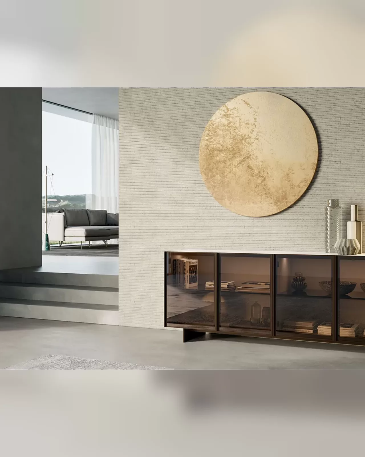 Credenza Glass Up di Dall'Agnese, credenza con ante in vetro