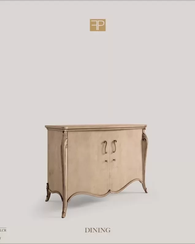 Opera Shaped Sideboard by Francesco Pasi, to pair with a traditional sofa set
