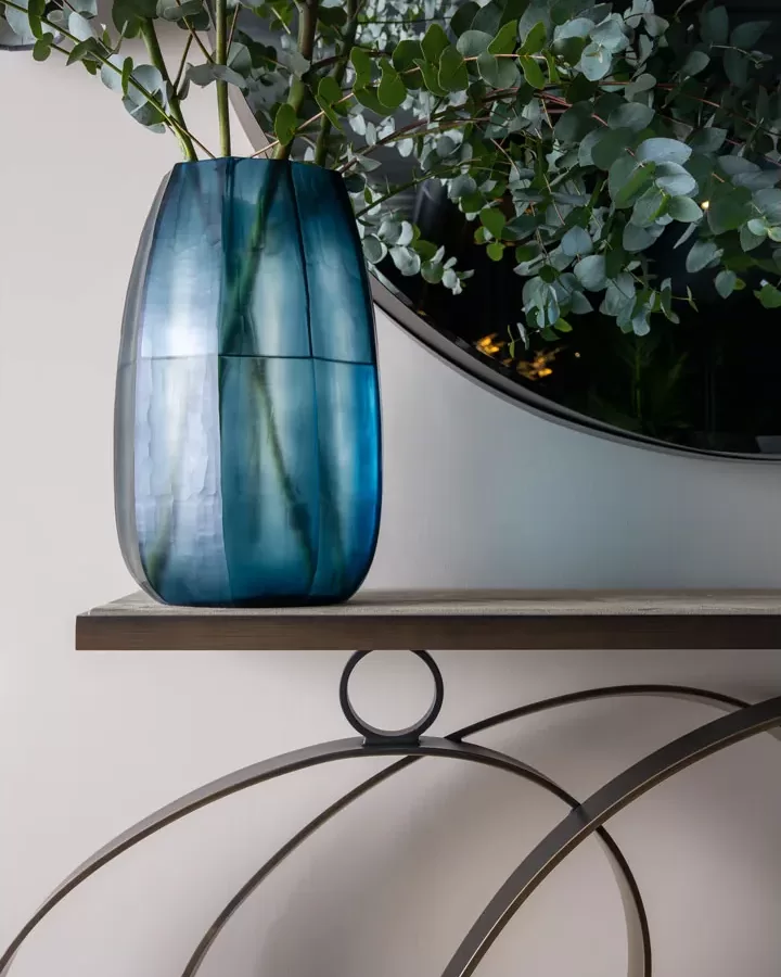 Rodin Console Table by Cantori, to pair with a sectional sofa with chaise