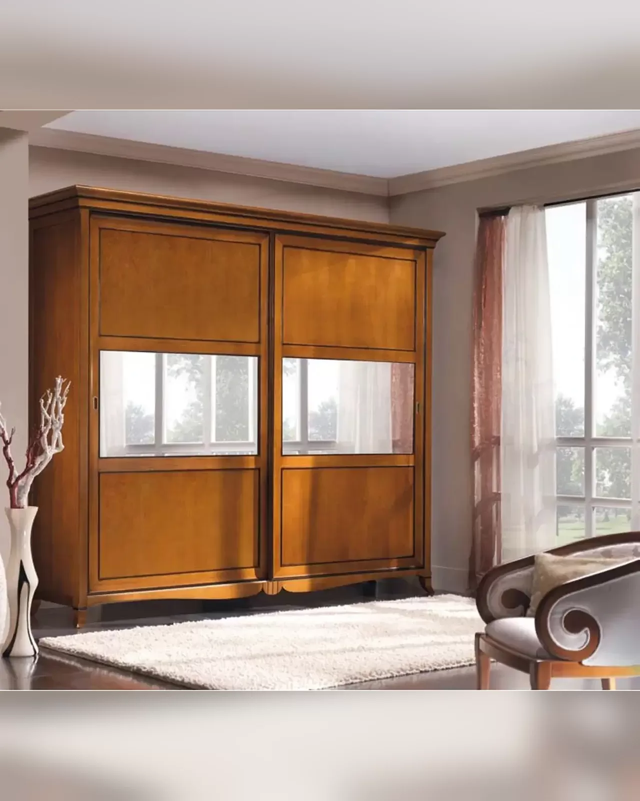 New Deco Wardrobe with Bronze Mirror, New Deco collection
