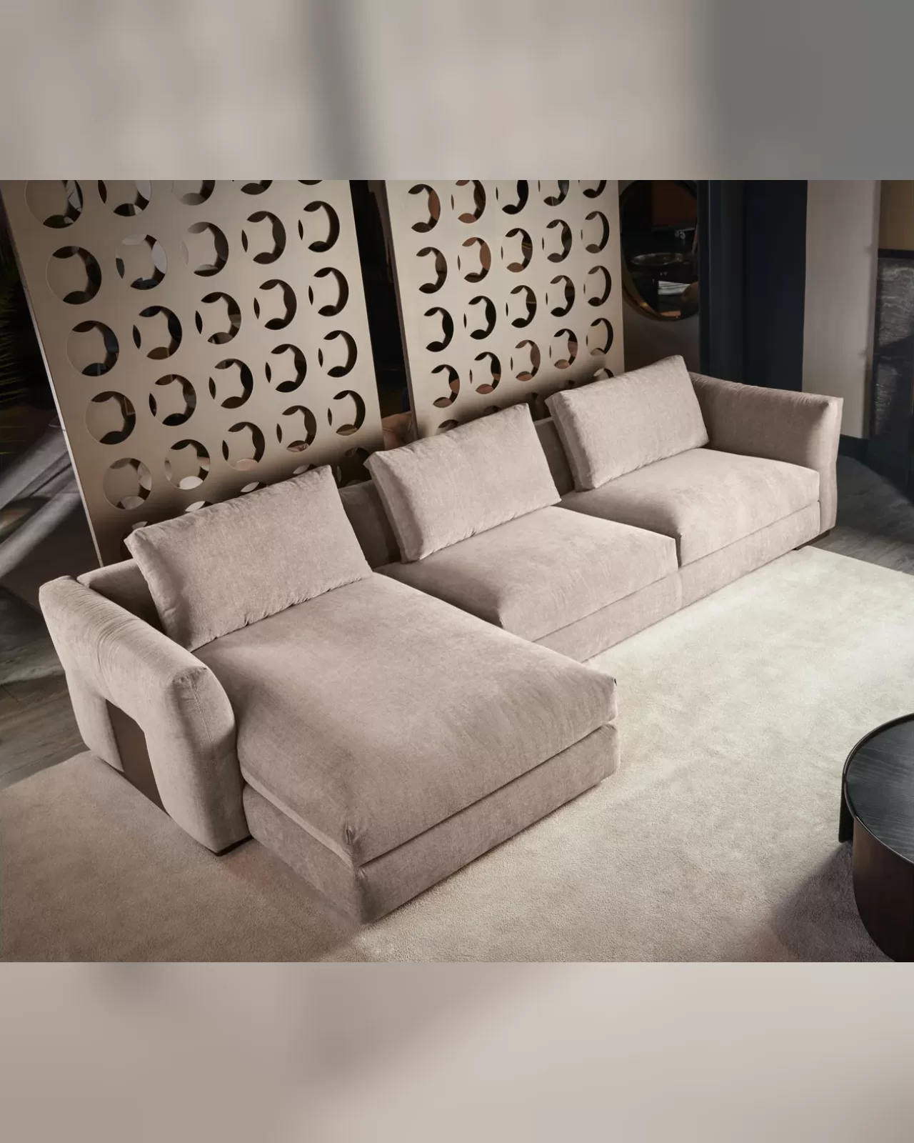 Montecarlo Angular Sofa by Cantori, luxury couch for the living room