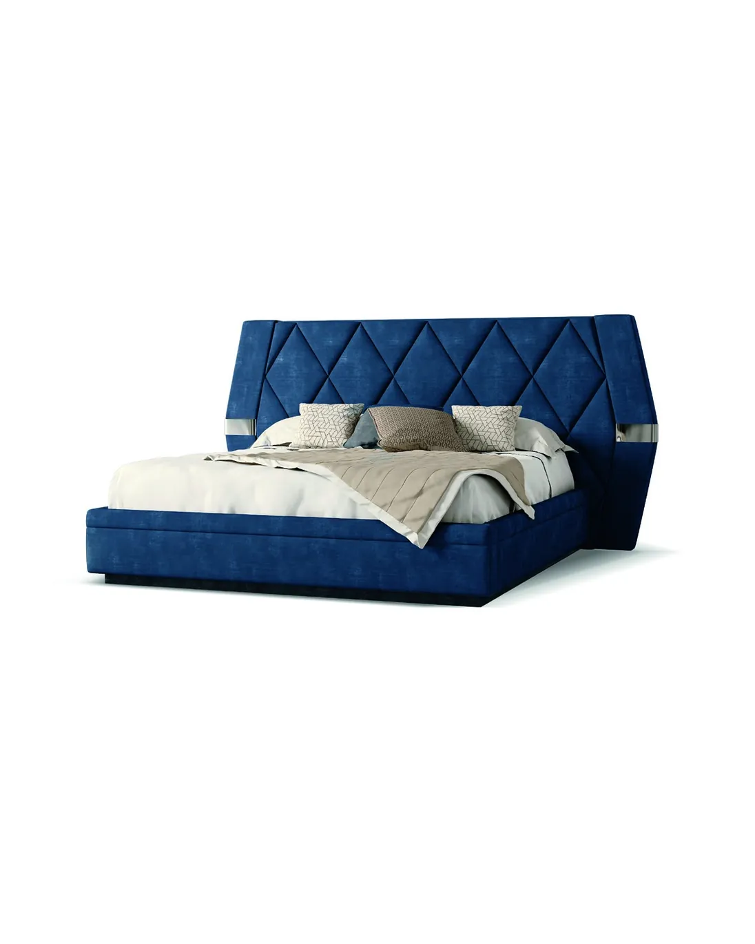 Ellipse Bed with Quilted Headboard, image 2 of 4, by Francesco Pasi