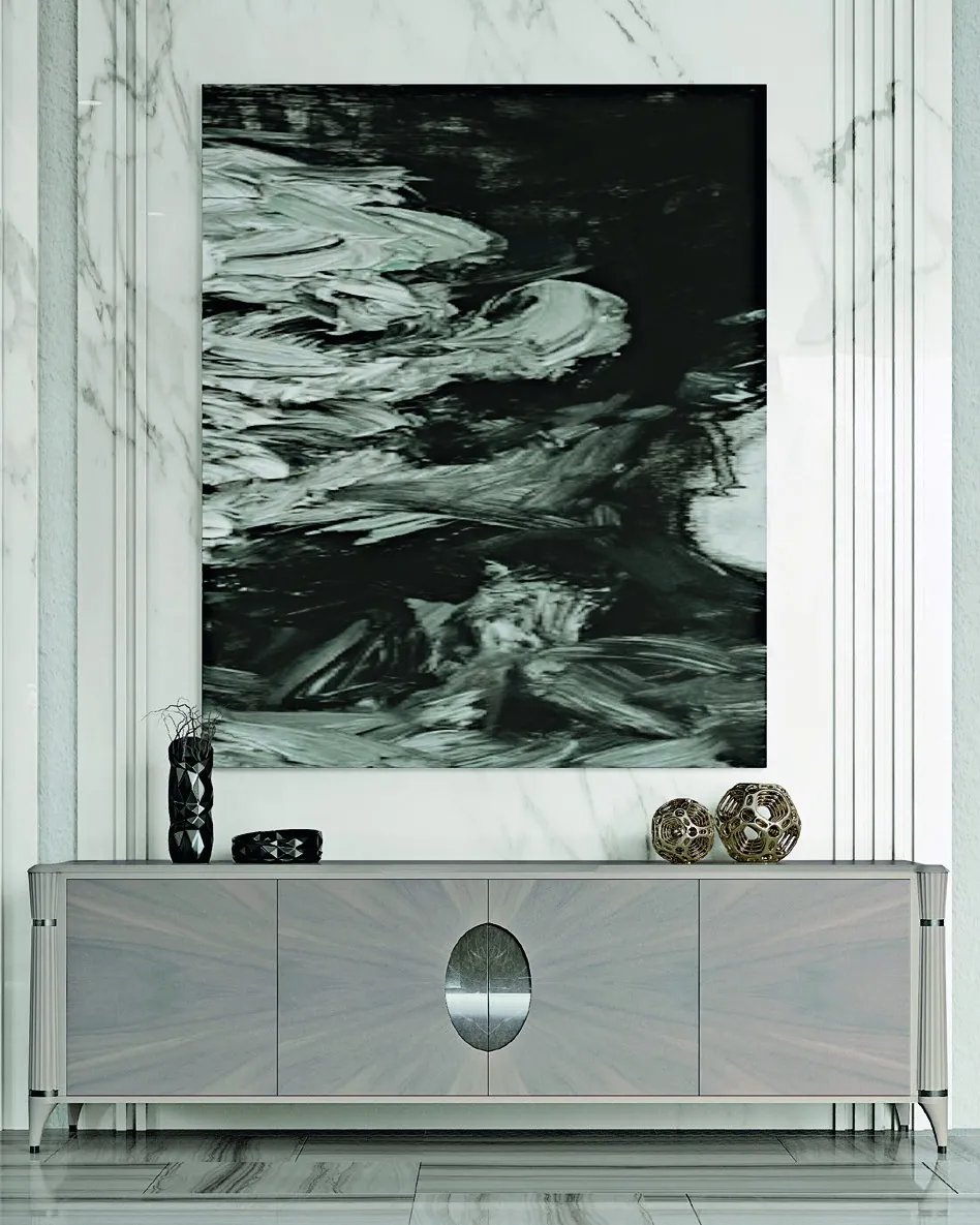 Ellipse Sideboard with Marble Oval, image 2 of 3, Francesco Pasi Ellipse collection