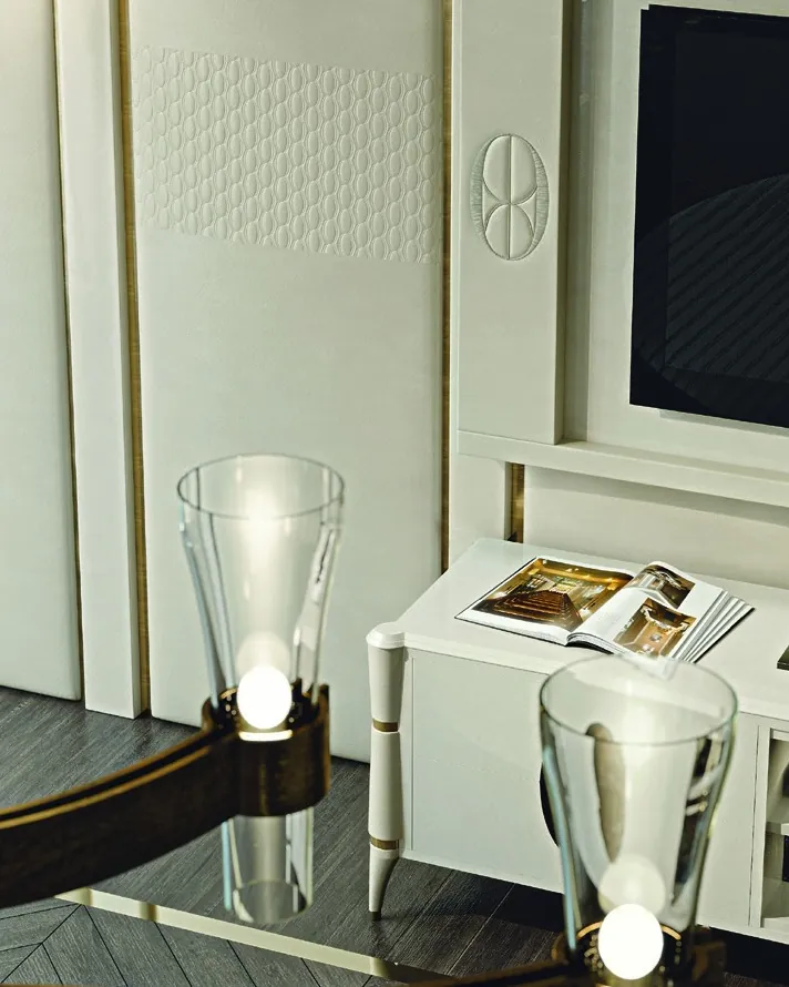 Ellipse Leather TV Wall Panel, image 2 of 2, by Francesco Pasi
