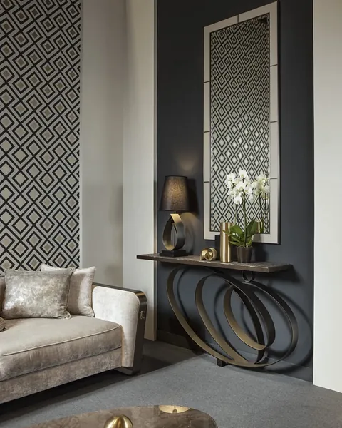Rodin console by Cantori, Italian living room furniture, made to order in Italy