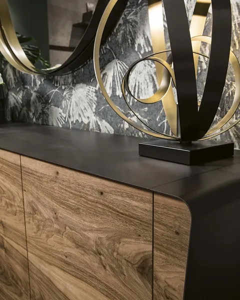 Rodin console by Cantori, high end living room furniture, made to order in Italy