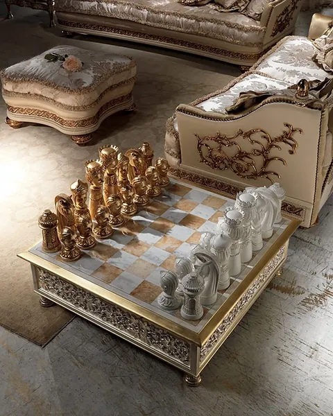 Royal living room by Cappelletti, living room furniture set, made to order in Italy
