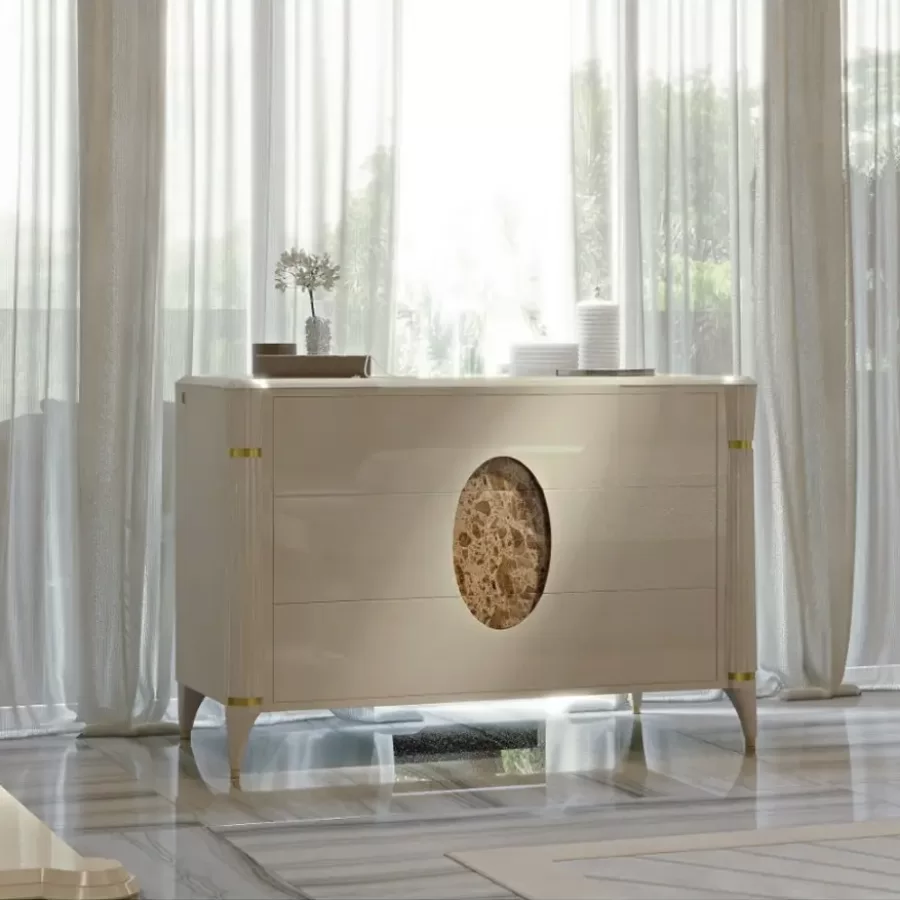 Ellipse Chest of Drawers by Francesco Pasi, luxury bedroom furniture