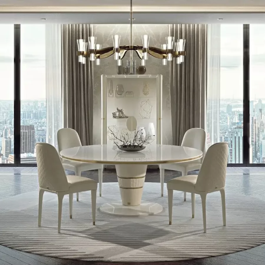 Ellipse Upholstered Dining Chair by Francesco Pasi, modern dining room furniture, 50 cm wide