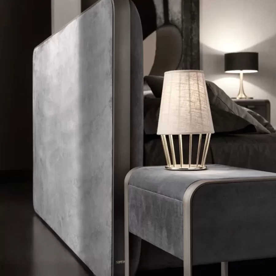 Elvis Bedside Table by Cantori, Italian bedroom set, luxury Italian furniture