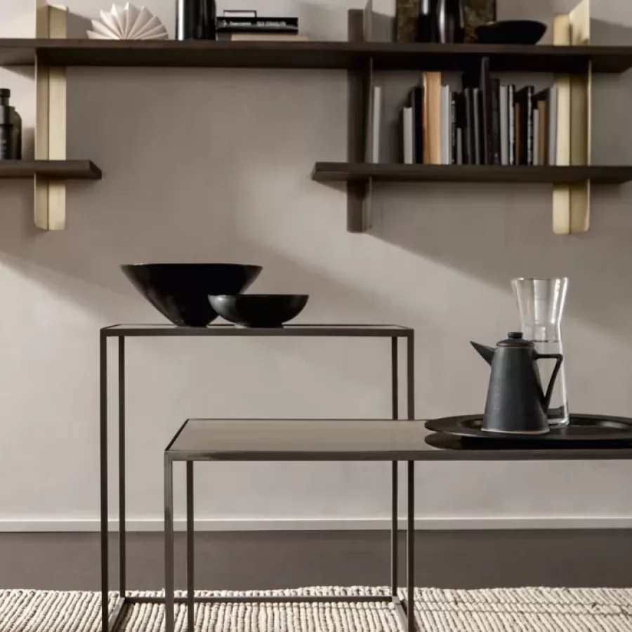 Narciso Rectangular Coffee Tables by Cantori, luxury living room furniture, set of two rectangular nesting tables
