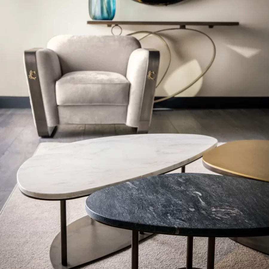 Ninfea Coffee Tables by Cantori, Italian furniture company for the living room, marble top