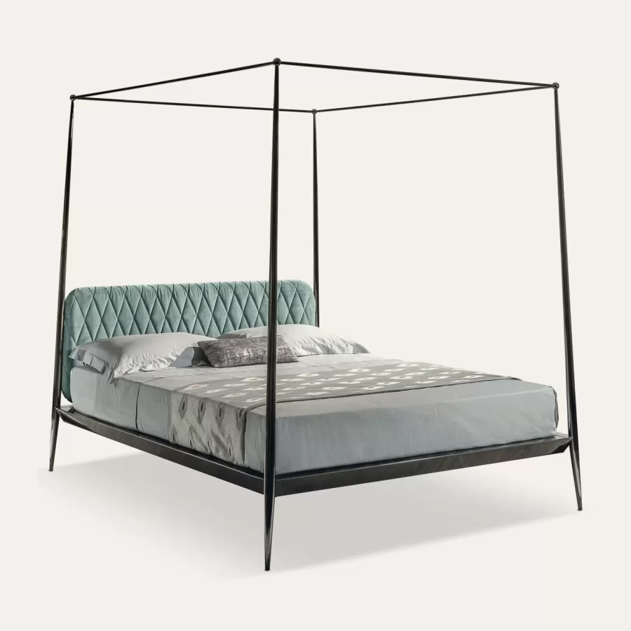 Urbino Upholstered Headboard Canopy Bed by Cantori, luxury bedroom furniture, four-poster bed