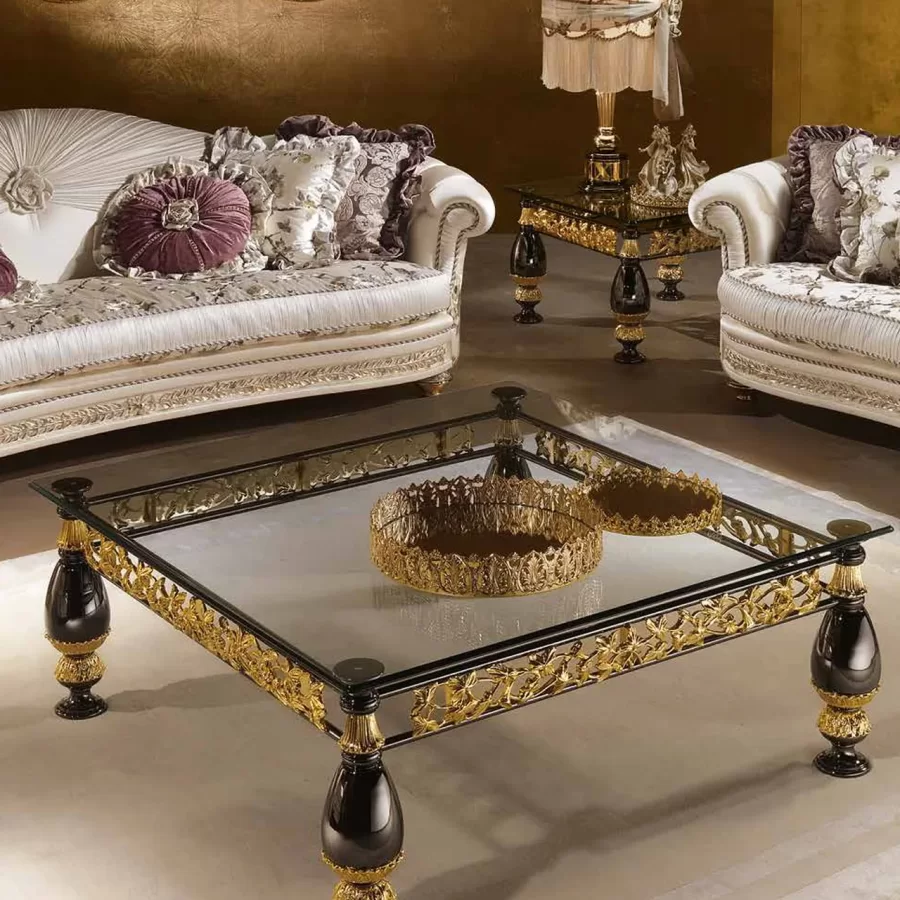 Aida Coffee Table AD074, Cappelletti Aida collection, classic Italian coffee table in a classic living room setting, photo 1 of 3
