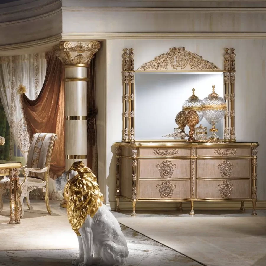 Royal Rectangular Dining Table RY114 by Cappelletti, traditional dining table, 250 cm wide
