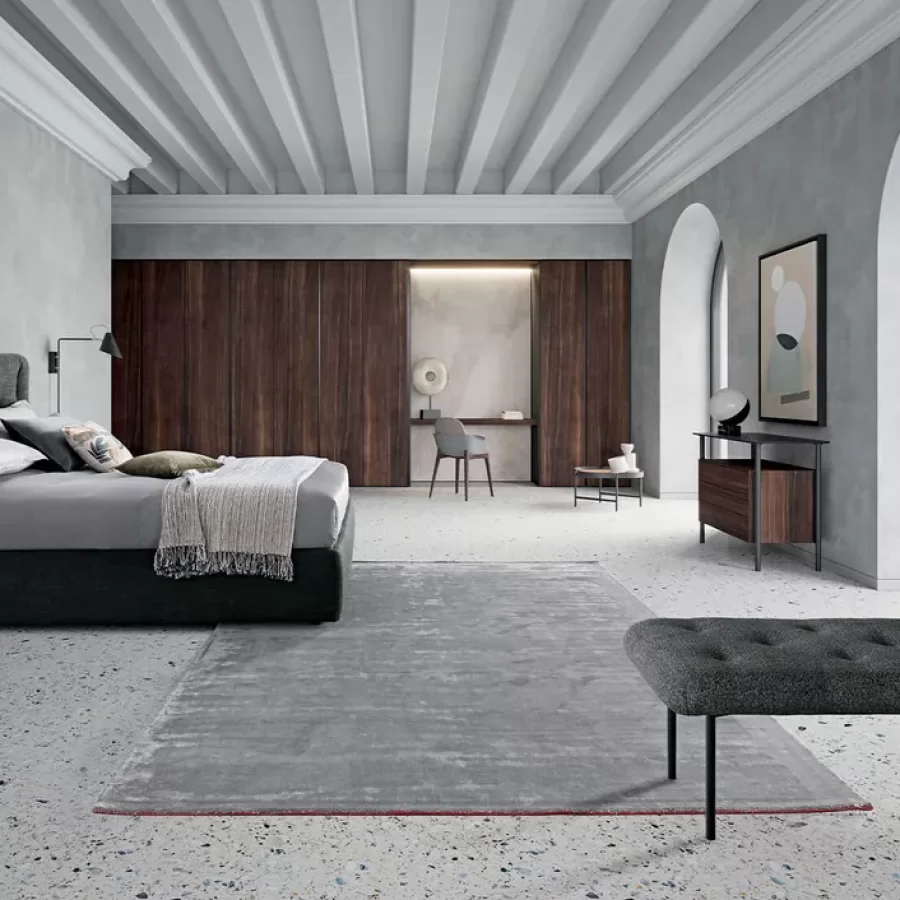 Bars Bed by Dall'Agnese, luxury king size bed, for 160 or 180 x 200 cm mattresses
