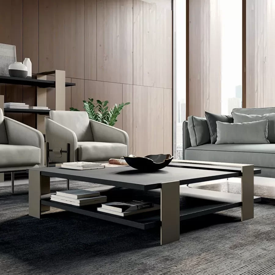 Kyoto Coffee Table by Dall'Agnese, walnut coffee table, 120 cm wide