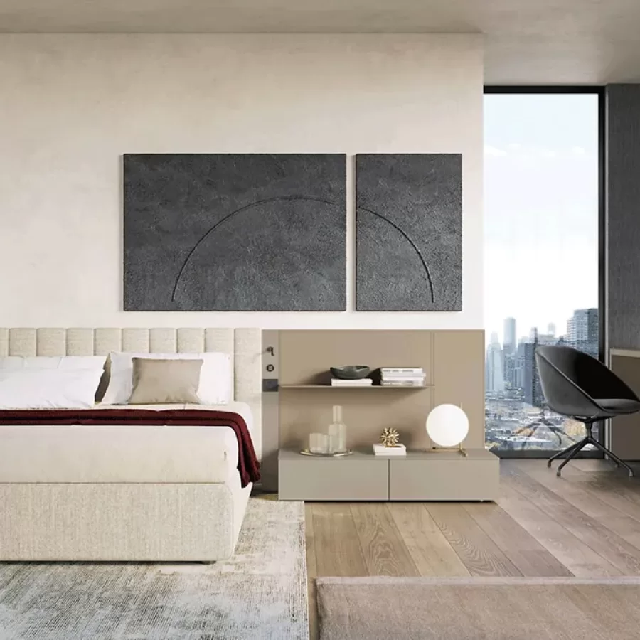 Modula Desk by Dall'Agnese, luxury Italian furniture for the home office, with LED lighting