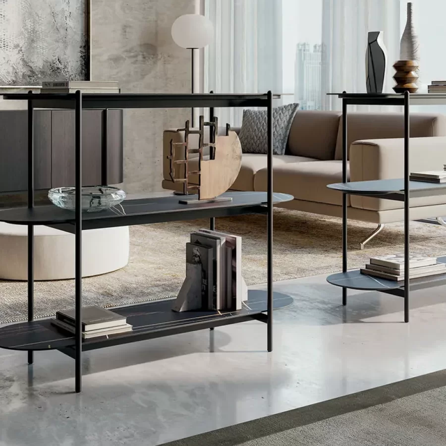 Supernova Bookcase by Dall'Agnese, living room bookcase, 119 cm wide