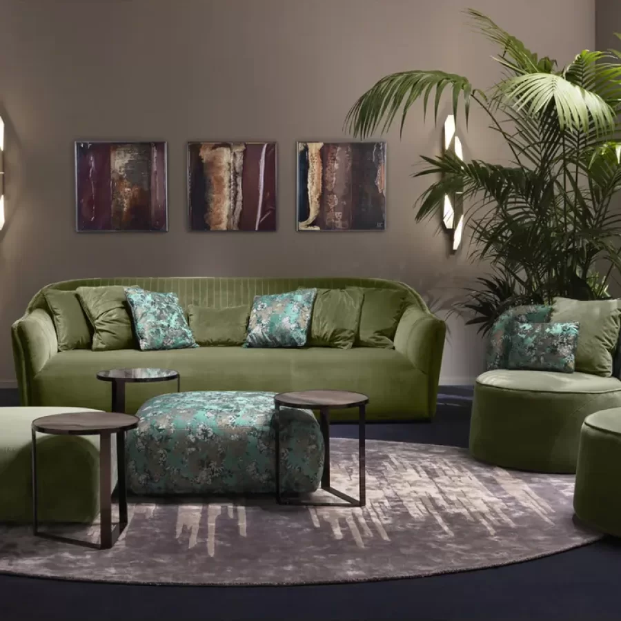 Cobalto Sofa by Epoque, Italian leather sofa, in fabric or leather, made to order in Italy