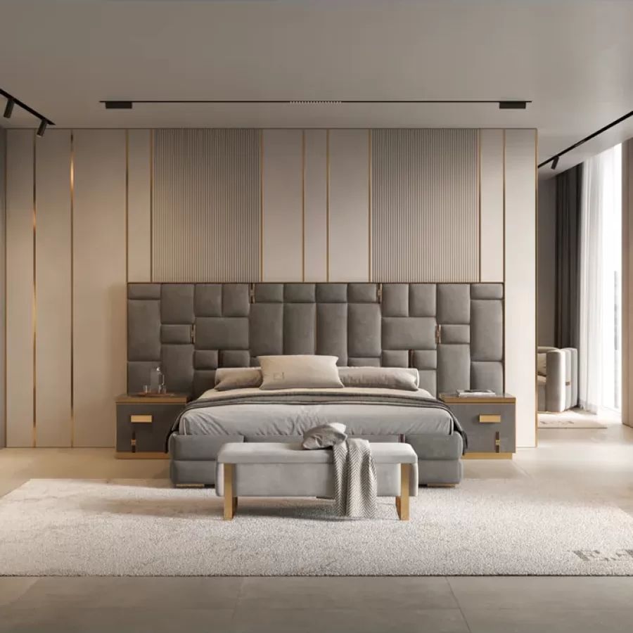 Cromo Plus Bed by Epoque, luxury bed, for 160 x 190 or 180 x 200 cm mattresses