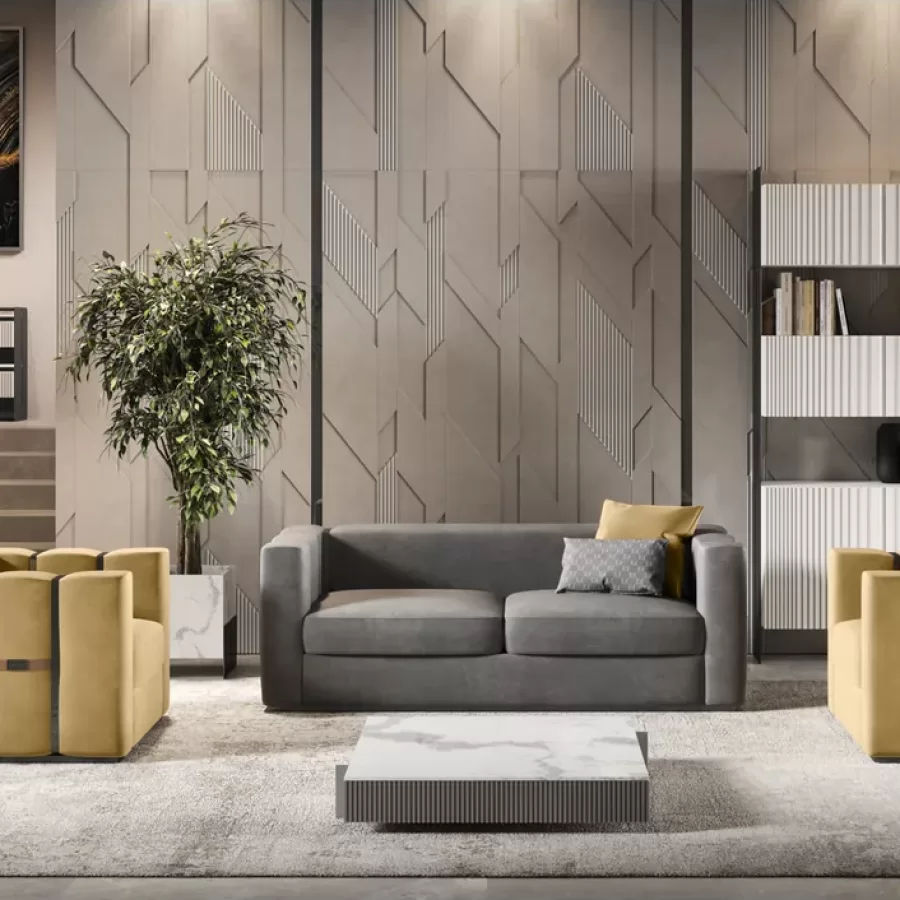 Mizar Sofa by Epoque, leather couch, each one made to order in Italy