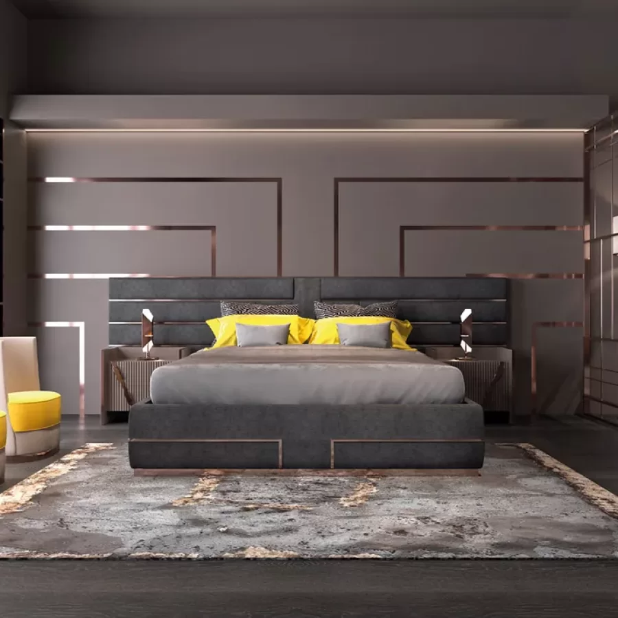 Mochi Bed by Epoque, luxury bed, for 160 x 190 or 180 x 200 cm mattresses