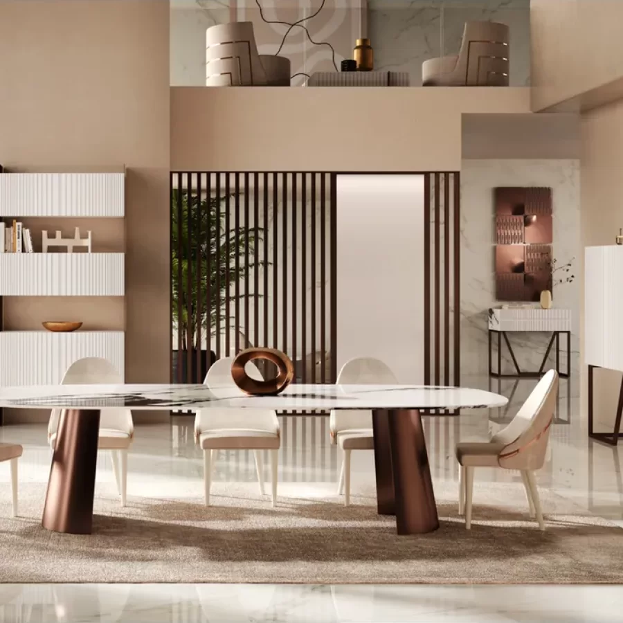 Wotan Dining Chair by Epoque, Italian furniture company for the dining room, in leather