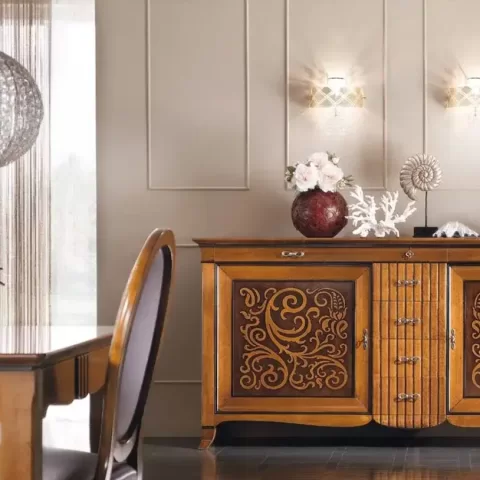 New Deco Sideboard with Natural Bicolor Panels