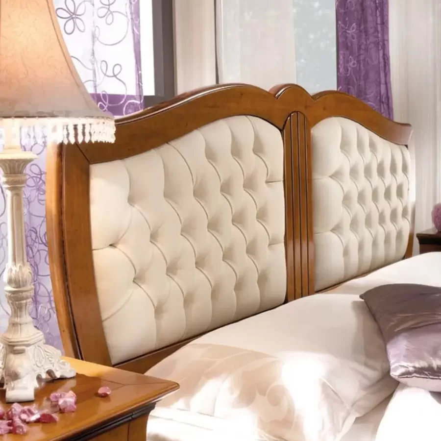 New Deco Bed with Leather Headboard by Francesco Pasi, designer bed frames, for a 160 x 200 cm mattress