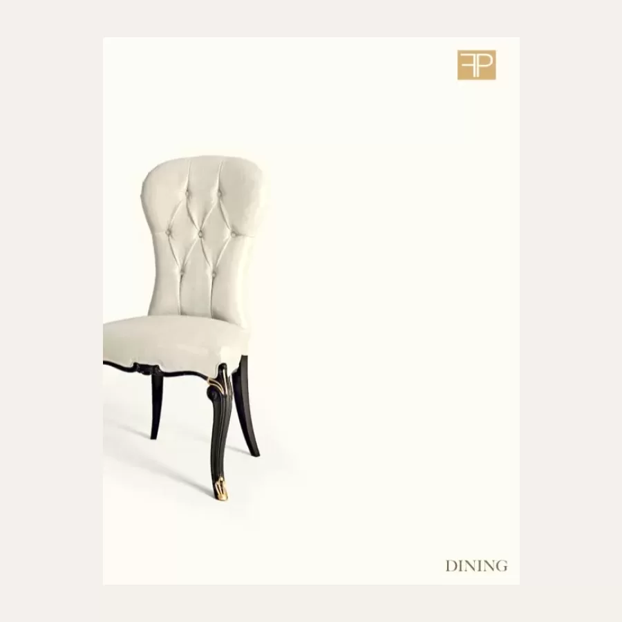 Opera Upholstered Chair by Francesco Pasi, formal dining room set, 56 cm wide