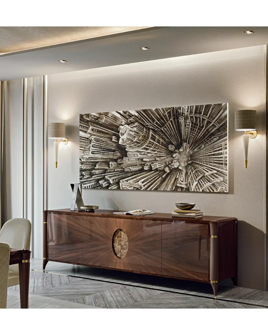Credenza Ellipse con ovale in marmo, Francesco Pasi, foto aggiuntiva, foto 5 di 10