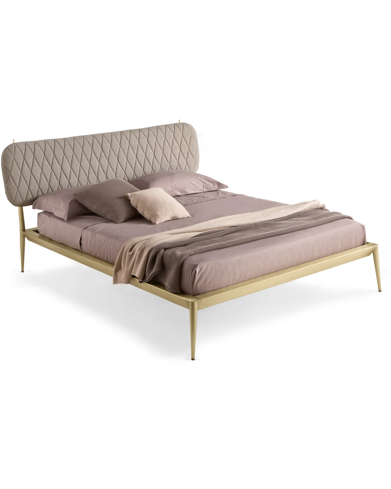 Letto trapuntato Urbino di Cantori, scatto in studio, foto 1 di 3, catalogo Nobili Design