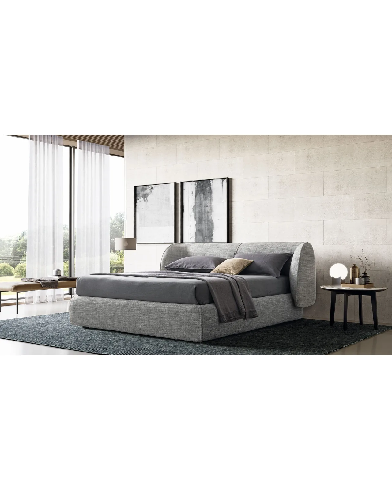 Inemuri bed by Dall'Agnese, in an interior setting, photo 3 of 5, Nobili Design catalog