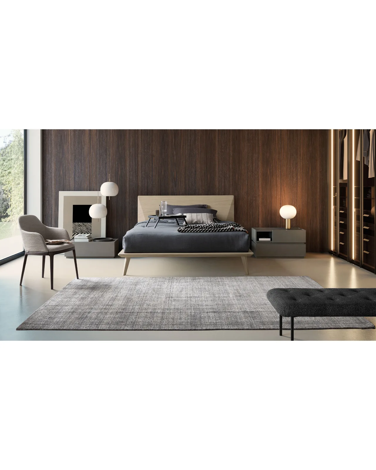 Kiru bed by Dall'Agnese, in an interior setting, photo 2 of 4, Nobili Design catalog