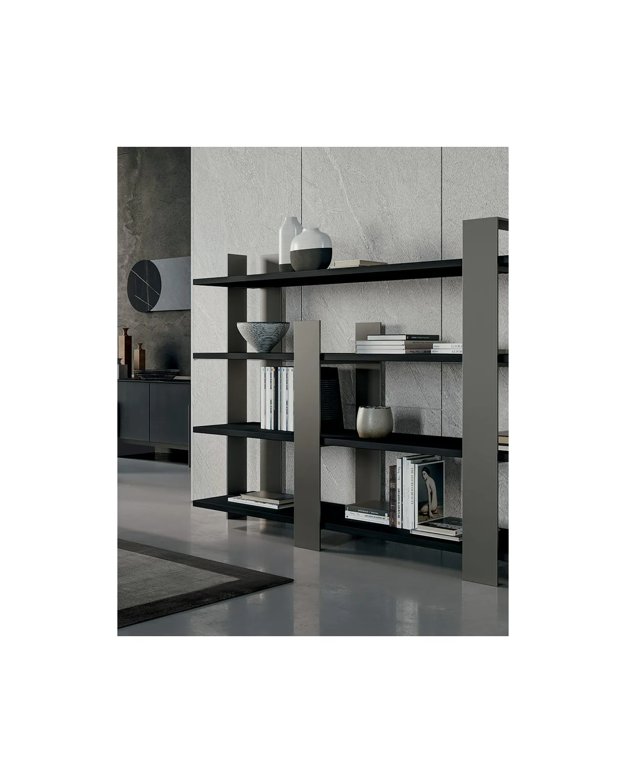 Kyoto bookcase by Dall'Agnese, in an interior setting, photo 5 of 6, Nobili Design catalog