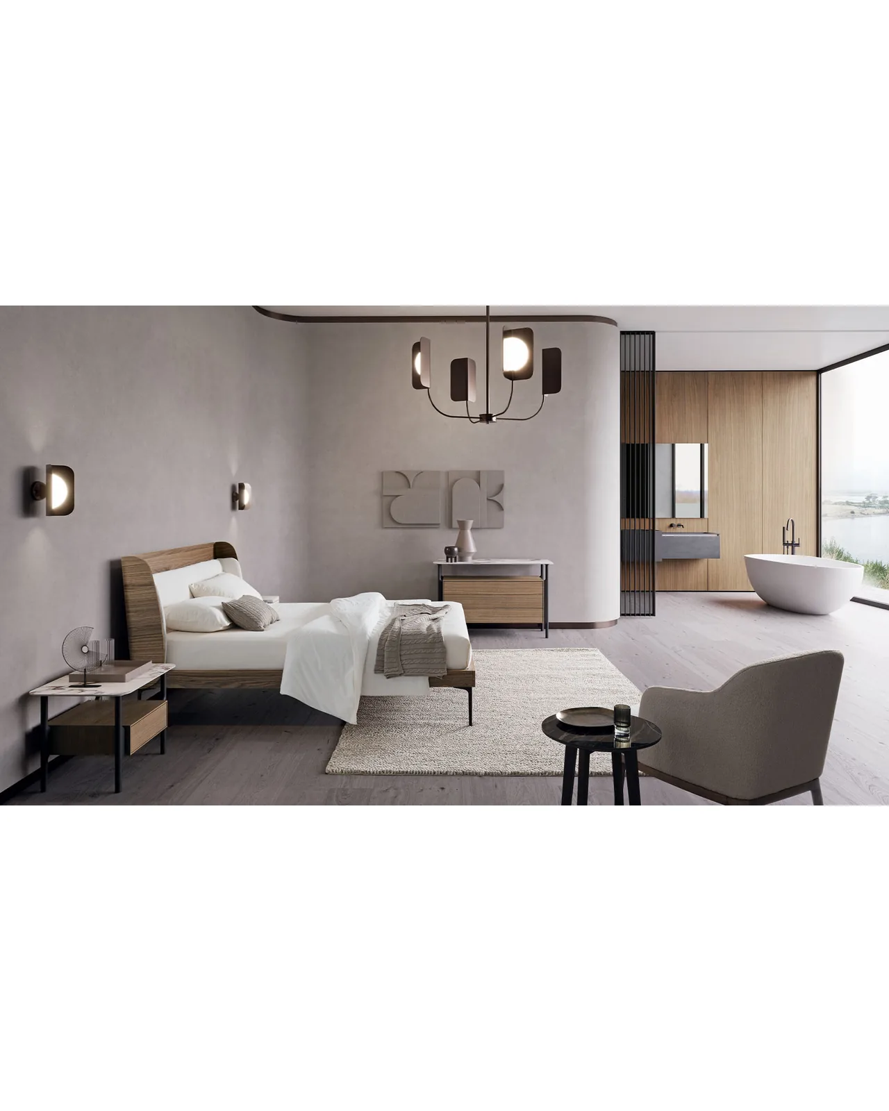 Volume bed by Dall'Agnese, in an interior setting, photo 2 of 5, Nobili Design catalog